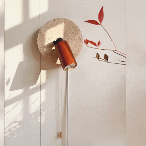 Luxora Rotatable Wall Lamp with Yellow Travertine Shade - LED Wall Lighting