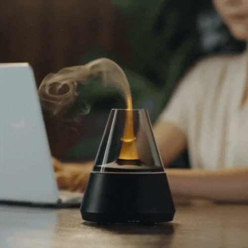 Royaleva Flame Humidifier – Essential Oil Aroma Diffuser with LED Night Light for Home