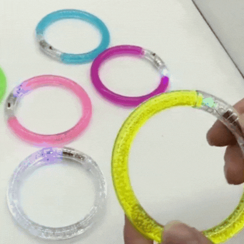 Rayvia Halloween LED Glow Bracelets Acrylic Light-Up Party Concert Decorations