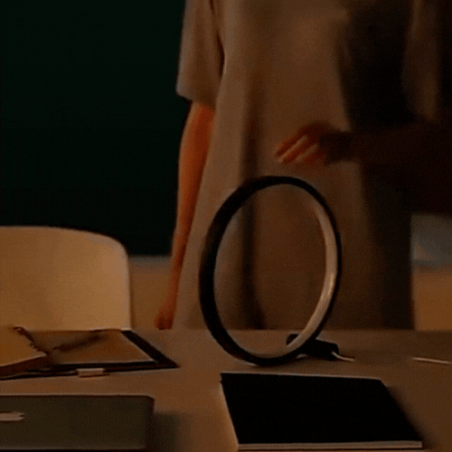 LuxRoyale Halo Nightstand Lamp Dimmable With Halo Ring Accent