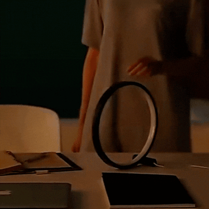 LuxRoyale Halo Nightstand Lamp Dimmable With Halo Ring Accent