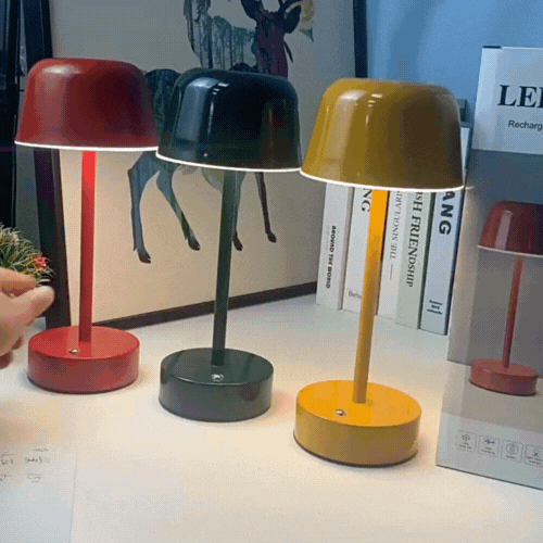 LuxRoyale Prisma Pulse Flare Modern Metal LED Lamp in Vibrant Colors