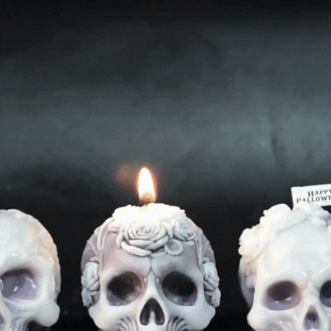 Lumora 3D Flower Skull Candle Silicone Mold Rose Resin Concrete Gypsum Mold