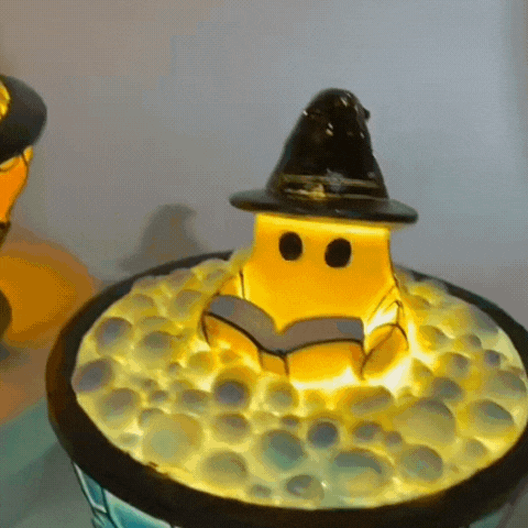 Lumora Halloween Ghost Bubble Bath LED Night Light Color Changing Bathroom Decor