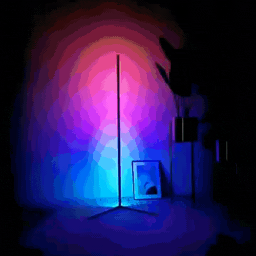Royaleva Corner Floor Lamp – RGB Intelligent Color Changing LED Light with Remote