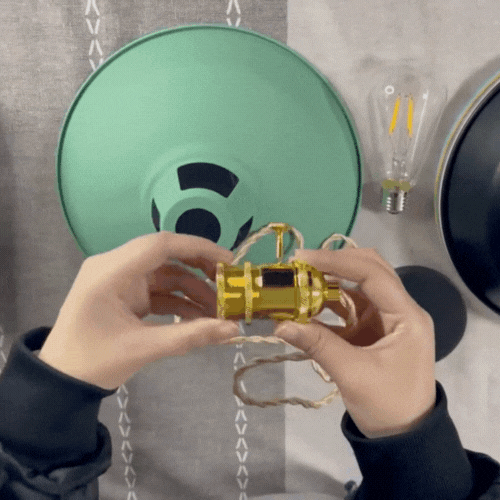 Royelux Vintage Kitchen Pendant Light - Industrial Lamp for Home and Bar with Changeable Light