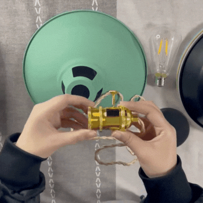 Royelux Vintage Kitchen Pendant Light - Industrial Lamp for Home and Bar with Changeable Light