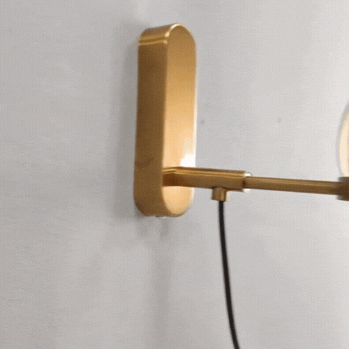 Royallure Retro Spherical Wall Sconce Lighting with Elegant Glass and Iron Design