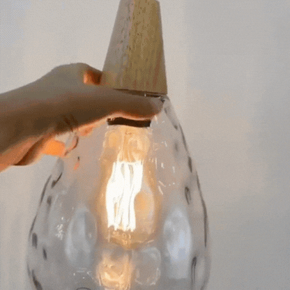 Royelux Vintage Teardrop Pendant Light Hanging Fixture for Kitchen and Dining Spaces