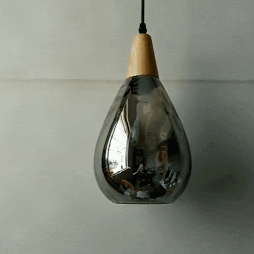 Royelux Vintage Teardrop Pendant Light Hanging Fixture for Kitchen and Dining Spaces