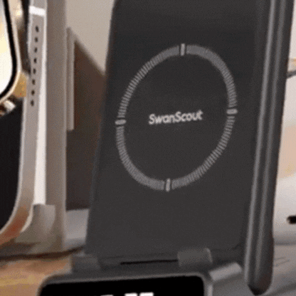 Royallure 3-in-1 Wireless Charging Station – Fast Charger for Phone, Watch & Earbuds
