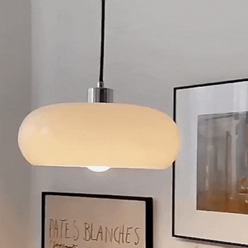 Royallure Glass Pendant Light - Modern Bauhaus Kitchen Pendant Lighting Fixture