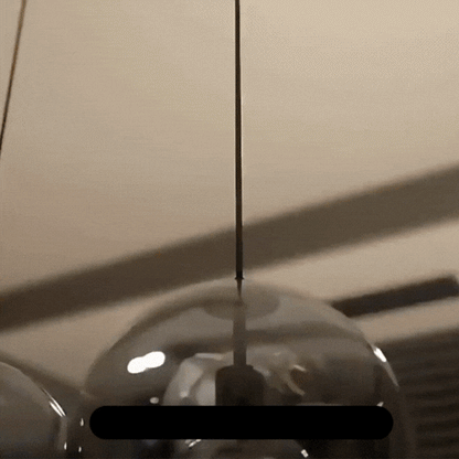 LuxRoyale Minimalist Smoked Glass Dome Pendant Light for Kitchen, Dining, Bar and Bedroom