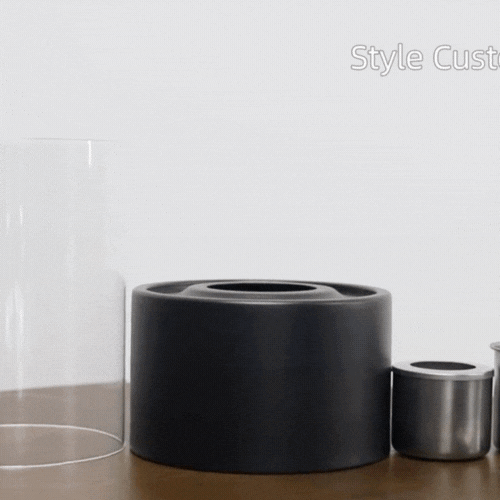 RoyaleGlow Portable Bioethanol Table Fireplace Light - Smoke Free Modern Mini-Heater