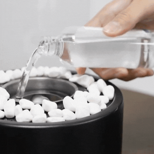 RoyaleGlow Portable Bioethanol Table Fireplace Light - Smoke Free Modern Mini-Heater