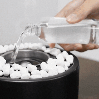 RoyaleGlow Portable Bioethanol Table Fireplace Light - Smoke Free Modern Mini-Heater