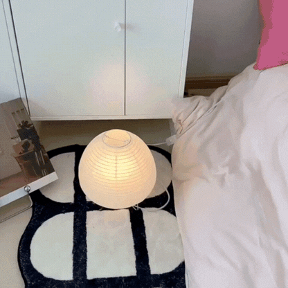 Royallure Wabi-Sabi LED Table Lamp – Minimalist Wood & Fabric, Warm Ambient Glow