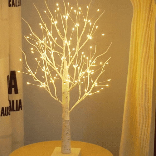 LuxRoyale Nordic Birch Tree Light Cozy Warm Glow Indoor Decor