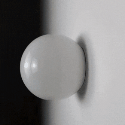 Royallure Modern Milk-Glass Wall Light – LED, Soft Glow, Sleek Circular Design