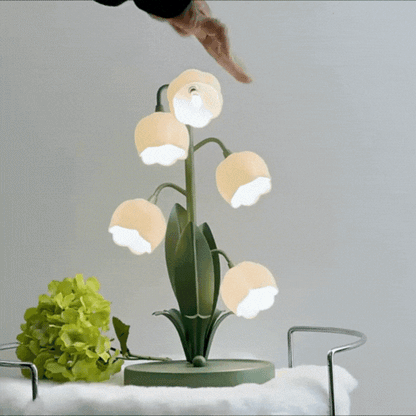 LuxRoyale Bell Orchid Lamp High Transparency Lampshades Iron Frame