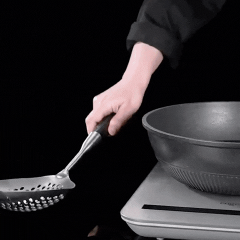 Lumora Stainless Steel Skimmer Spoon Strainer Ladle for Frying Baking Kitchen