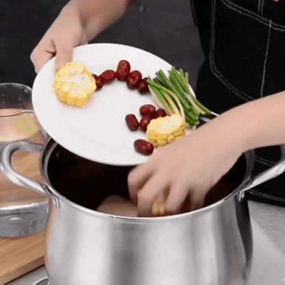 Rayvia Large Stainless Steel Stock Pot – Durable Easy-Clean Soup & Stew Cooking Pot
