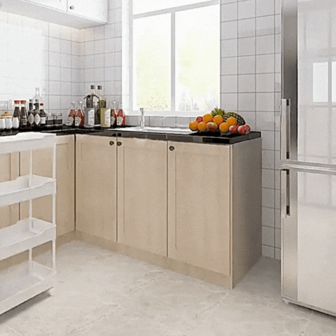 Royallure 3-Tier Rolling Utility Cart Slim Storage Rack for Kitchen & Bathroom