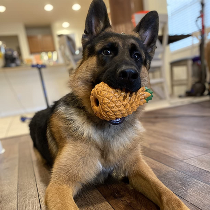Pawellure Indestructible Pineapple Dog Chew Toy – Durable Treat Dispenser for Aggressive Chewers