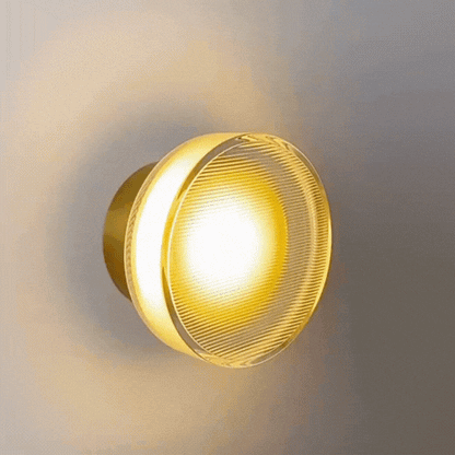 RoyaleGlow Nordic Luxury Circular Wall Lamp - Modern Wall Light for Bedroom and Hallway
