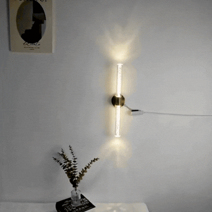 Royallure Nordic Crystal Rod LED Wall Sconce – Elegant Wall Lamp for Bedroom and Living Room Lighting 0
