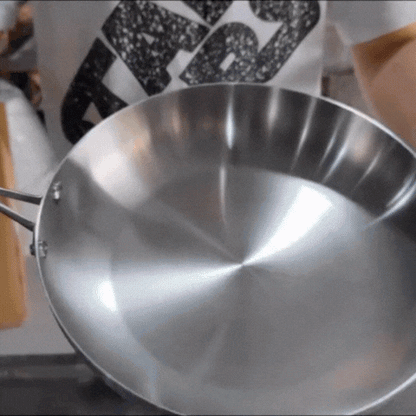 Royallure 304 Stainless Steel Non-Stick Frying Pan for Steak, Gas & Induction Use