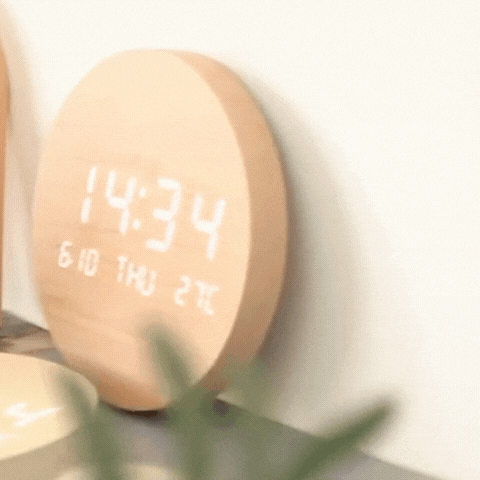 Royallure Svenna Wall Clock – Minimalist Scandinavian Design, Digital Display, Rechargeable & Lightweight