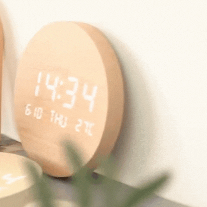 Royallure Svenna Wall Clock – Minimalist Scandinavian Design, Digital Display, Rechargeable & Lightweight