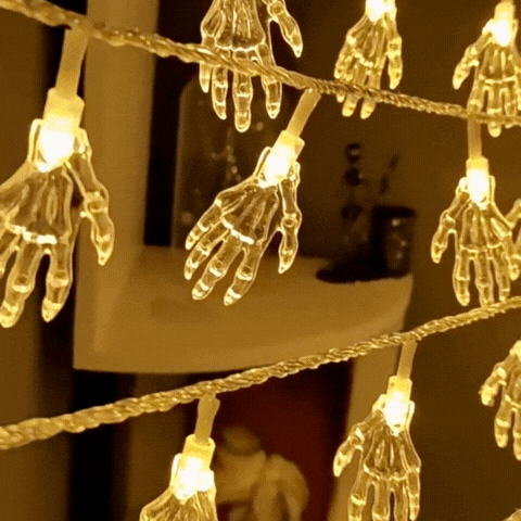 Royallure Haunted Hand LED String Lights Battery Powered Ghost Halloween Decor