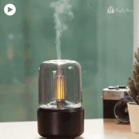 Luxora Retro Aroma Diffuser with Night Light - USB Essential Oil Humidifier for Home and Office