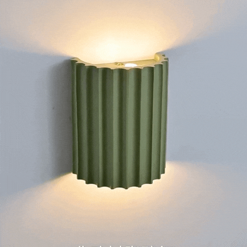 Luxora Japandi Resin Wall Sconce Light - Handcrafted Ceramic Design Cozy Ambiance