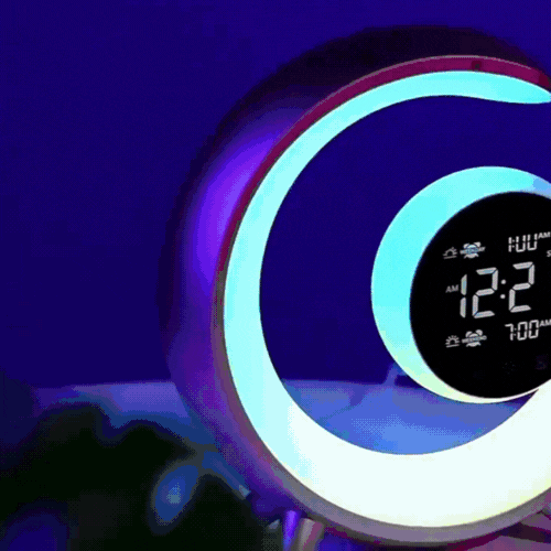 Royallure Multifunctional Night Light with RGB Colors, Dual Alarm Clock, White Noise, and Dimmable Display