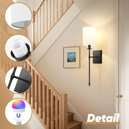 Upgraded Battery Operated Wall Sconces Set of Two 7