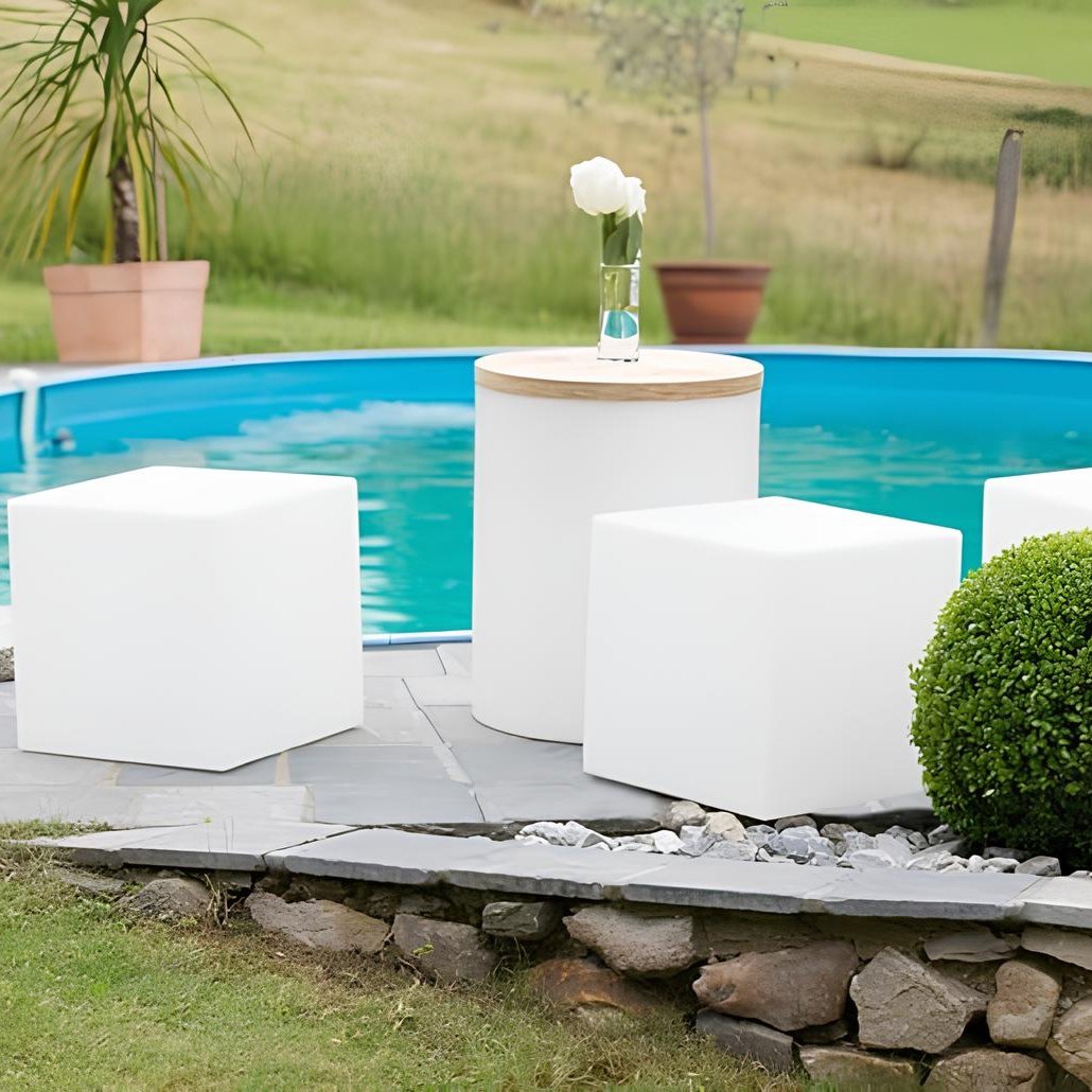 LuxRoyale Cubic Garden Light - Waterproof Outdoor 16 Color Light - 10cm / Battery