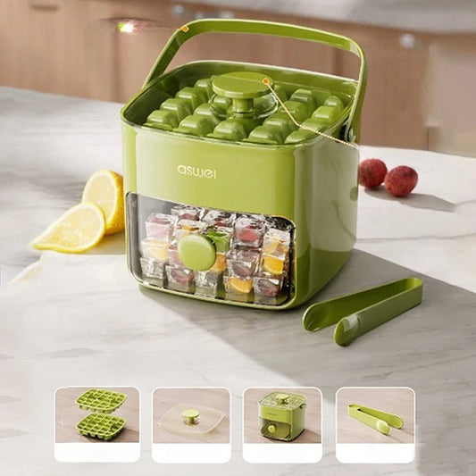 Luxora 2-Stage Push In Ice Cube Tray for Easy Ice Making
