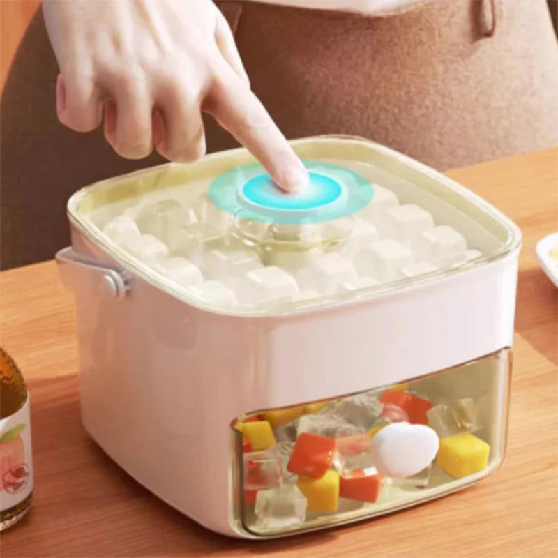 Luxora 2-Stage Push In Ice Cube Tray for Easy Ice Making