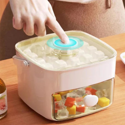 Luxora 2-Stage Push In Ice Cube Tray for Easy Ice Making