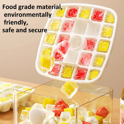 Luxora 2-Stage Push In Ice Cube Tray for Easy Ice Making