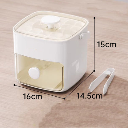 Luxora 2-Stage Push In Ice Cube Tray for Easy Ice Making