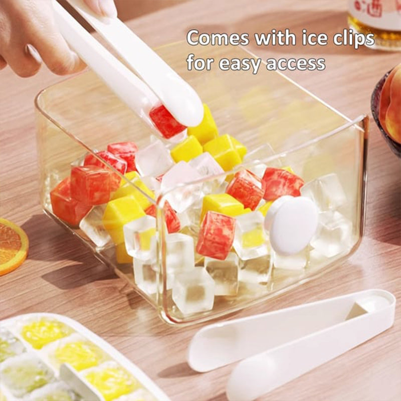 Luxora 2-Stage Push In Ice Cube Tray for Easy Ice Making