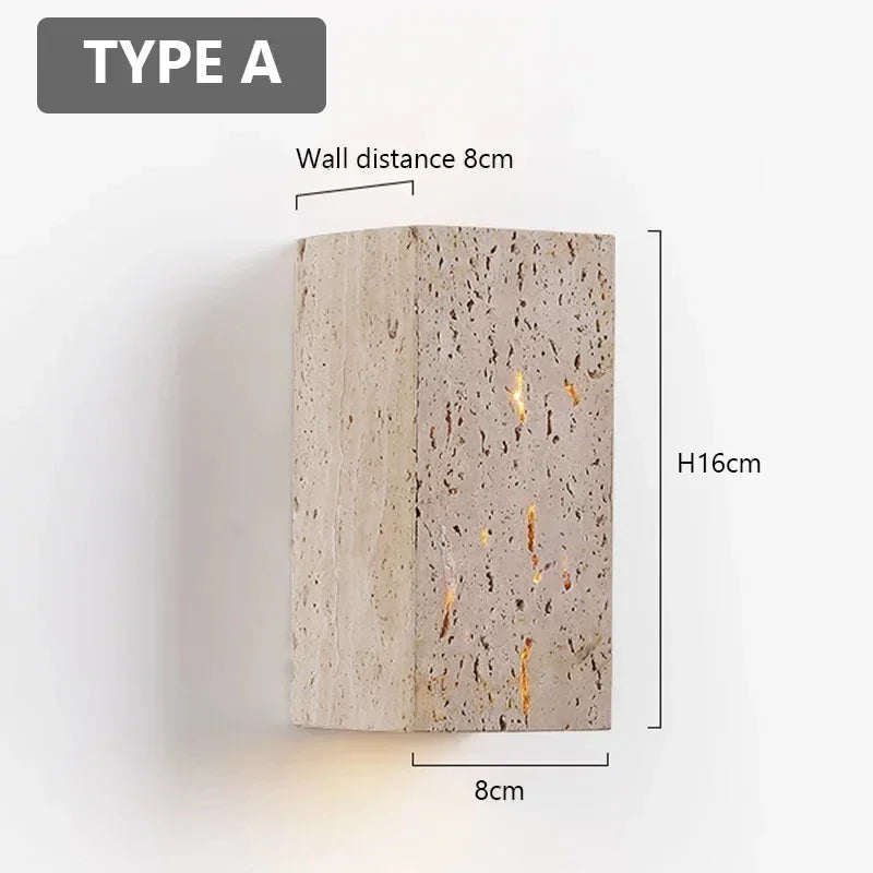 Vadalie Travertine Wall Lamp 0