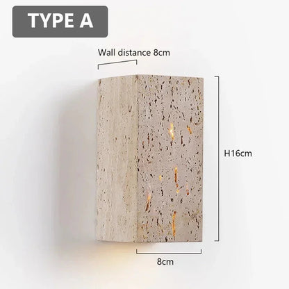 Vadalie Travertine Wall Lamp 0