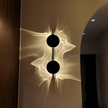 LuxRoyale Ripple Wall Sconce Modern Aluminum Stainless Steel Ambient Lighting