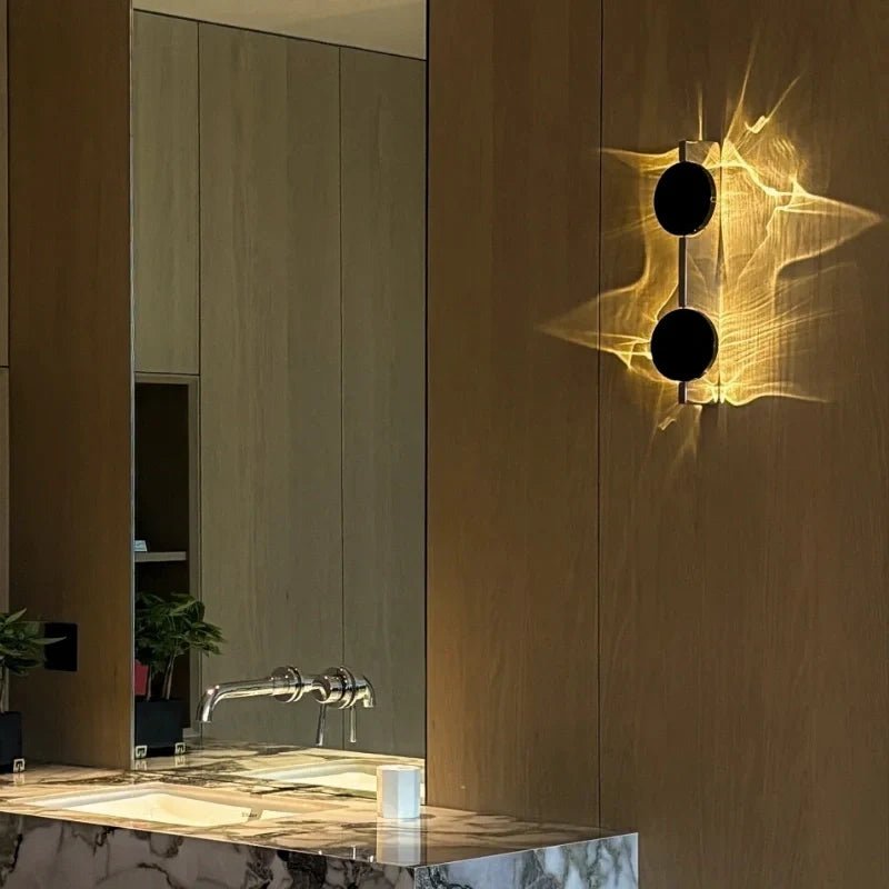 LuxRoyale Ripple Wall Sconce Modern Aluminum Stainless Steel Ambient Lighting