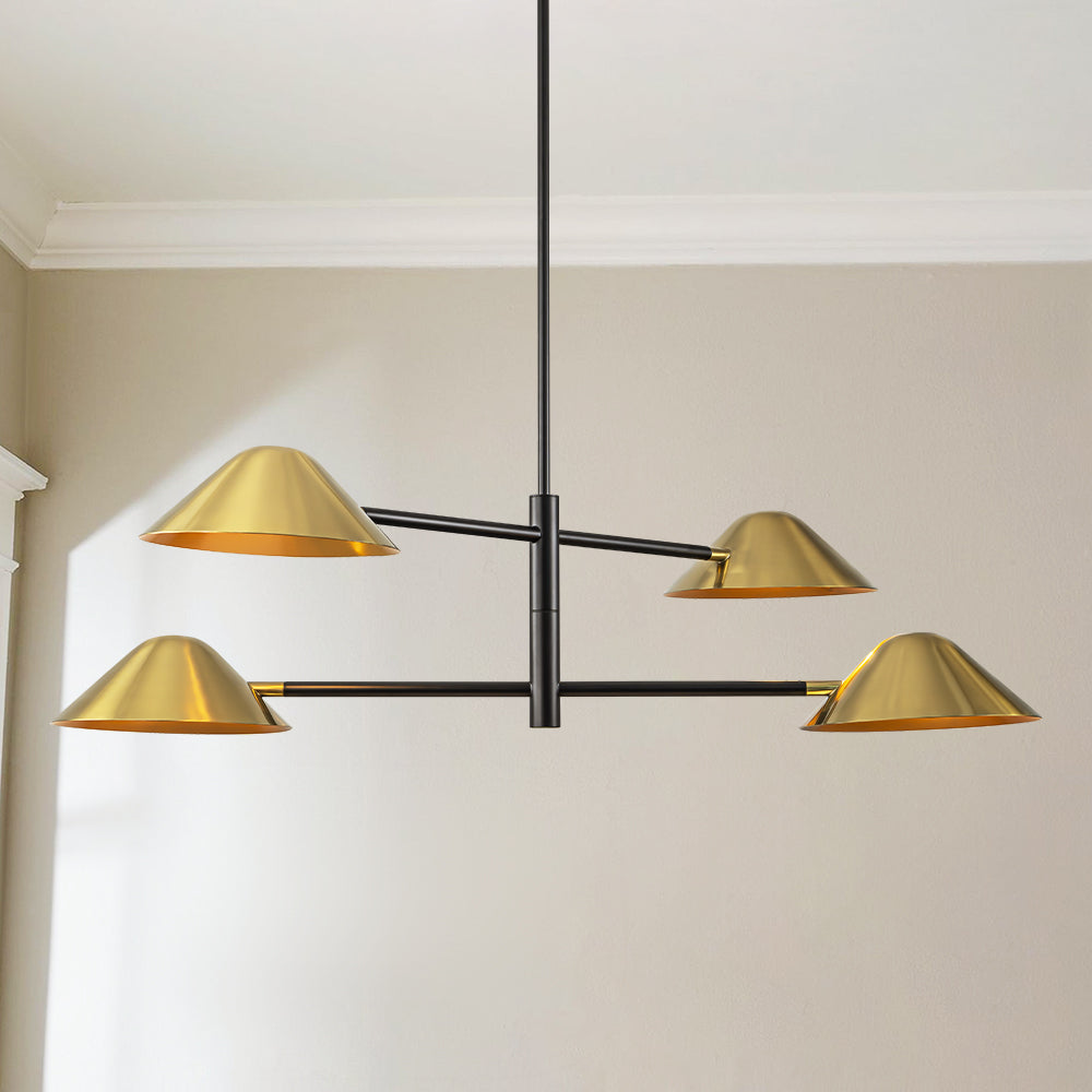Verala 4-Light Dimmable Linear Mid-Century Modern Chandelier (40"-59") 0